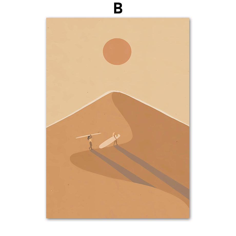 Meeresstrand Mädchen Palmen Landschaft Wandkunst Leinwandbild Abstrakte Poster Drucke Hotel Bar Wandbild Für Wohnzimmer Dekoration