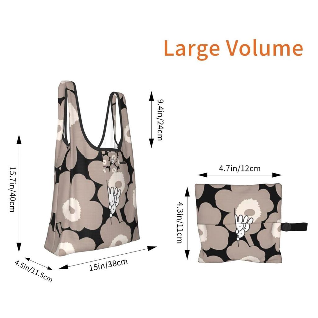 Asamike Eco Large Stylish Shopping Cute Miffy Popular Shopping Eco Tote Convenience Store Compact Bag Bag, Capacity, Bag, Design, Bag, Bag, Bag, Bag,