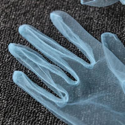Wrist Transparent Women Tulle Gloves Short Ultra Thin Gauze Lace Gloves Full Finger Bridal Wedding Mesh Gloves Ladies