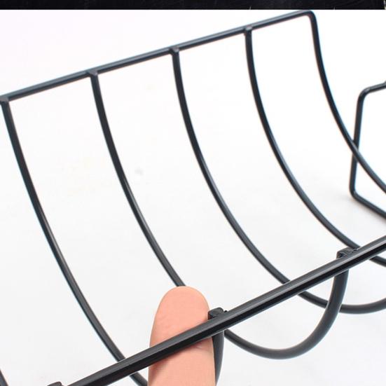Turkey Roasting Rack BBQ Smoked Rib Rack for Grilling Oven Safe Easy To Clean U-shaped Grill for Chicken Ribs Pork High Temperature Resistance