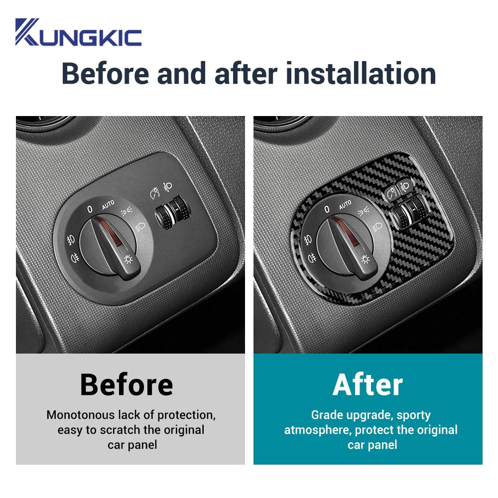 Real Soft Carbon Fiber Sticker For Seat Ibiza 6j 2009 2010 2011 2012 2013 2014 LHD RHD Car Headlight Switch Frame Interior Trim