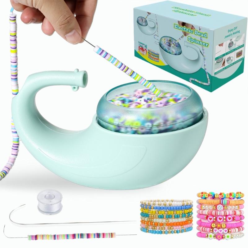 Compact Design USB Electric Automatic Bead Stringer for Portable Jewelry Making During Trips and Craft Fairs Activity