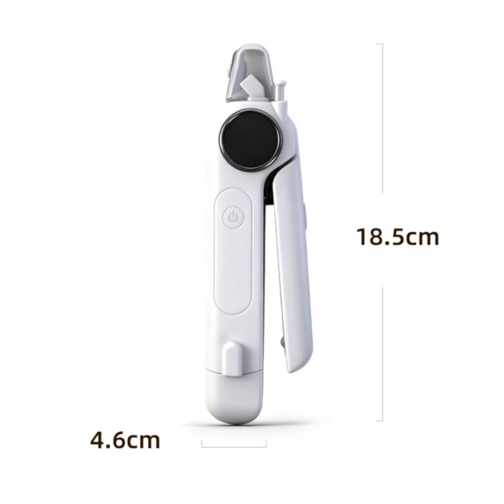 2-in-1 Dog Cat Nail Grinder LED Light Ultra Quiet Pet Nail Clipper with Splash Guard Electric Dog Cat Claw Care File