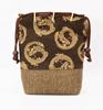 Maruzen Drawstring Bag with Shingen Maruryu Made in 24 x 20 x 7 cm Wickerwork, Bag, Design, Japan, Brown, Approx.