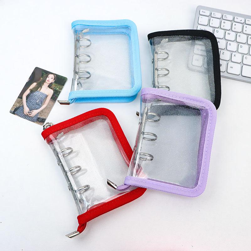 A8 K-pop Photocard Binder with Zipper Edge Insert Pocket and Detachable Loose-Leaf Book
