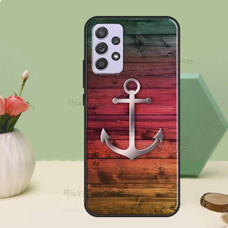 Anchor Boat Case For Samsung A54 A34 A24 A14 A51 A71 A12 A22 A32 A52 A72 A73 A33 A53 A13 Back Cover