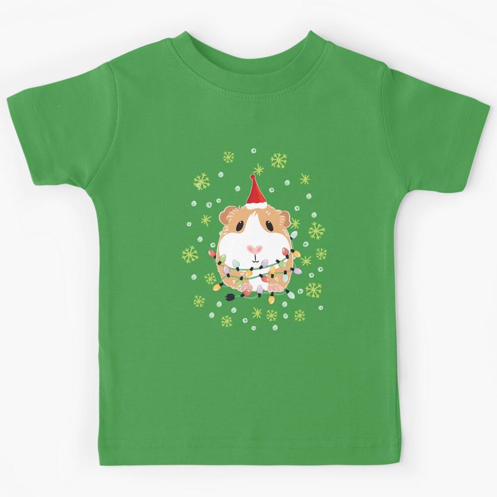 Christmas Guinea Pig - Red and White 2 Kids T-Shirt 170