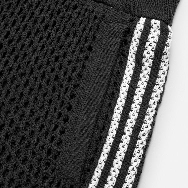 adidas x Edison Chen Crochet Shorts Charcoal Unisex Streetwear JF4273