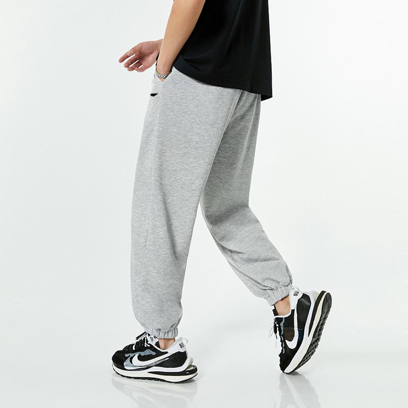 Li-Ning Embroidered Logo Sports Pants Men Bottoms Light-Gray AKLR561-2