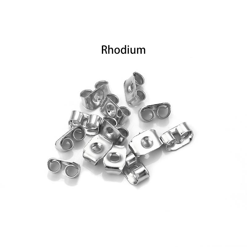 200Pcs/Lot Iron Gold Color Butterfly Scrolls Ear Post For Jewelry Making DIY Blocked Caps Studs Earring Backs Stopper Supplies