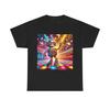 Unisex Adult T Shirt Retro Robots Colorful Disco Art