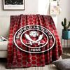 Sheffield United Football Club Theme Blanket Suitable For The Sofa Camping And Travel Made Of Soft Flannel Material An Ideal Gift For Occasions Such A
