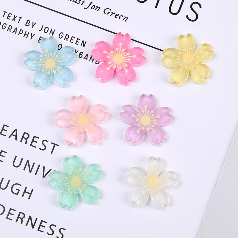Sweet Flower Resin Ornament DIY Hair & Bag Accessories, Phone Case Stickers