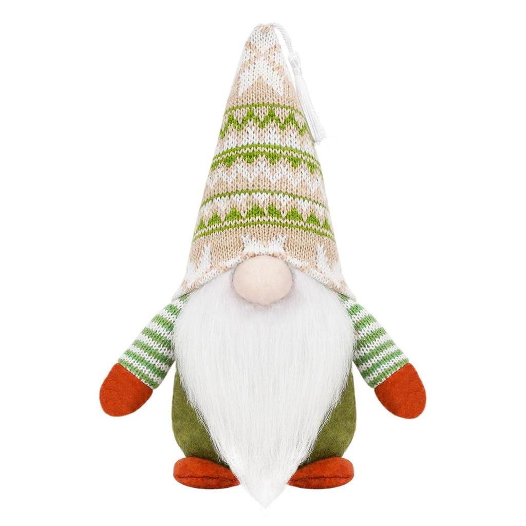 Faceless Elf Christmas Figure - Green Santa Claus Nordic Decoration