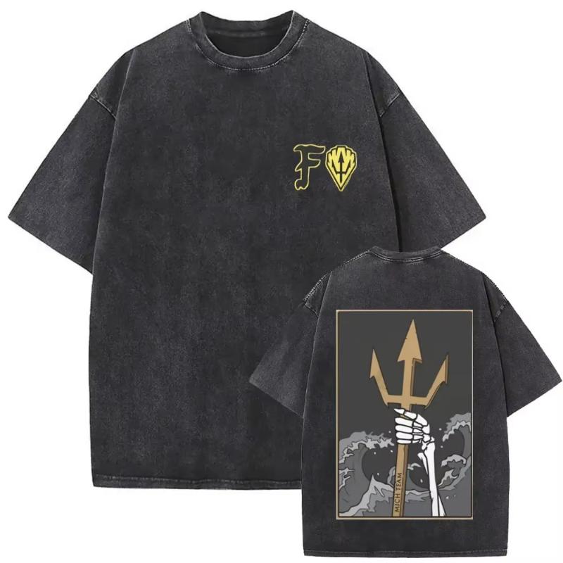 

Washed Vintage Forward Observations Group Battle Tribe From The Grave Pull Over Print T-shirts Oversized T Shirts 3XL