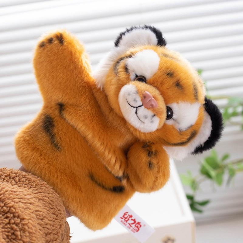 

Мягкие куклы-тигры на руку Белые Желтые Плюшевые игрушки Подарок на день рождения Мягкие животные Игра для девочек Малышей Детей Реквизит для сказки на ночь 20cm