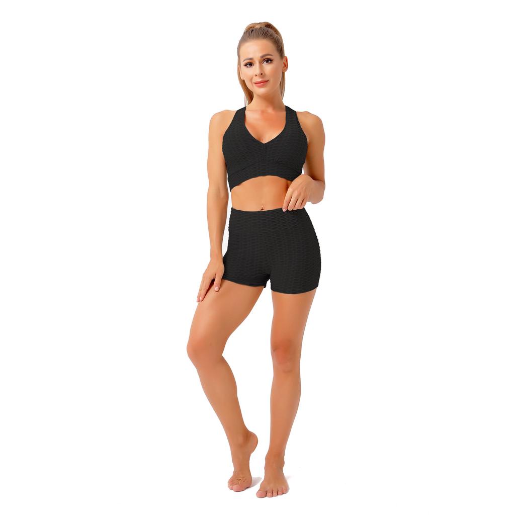 2 Piece Seamless Yoga Set Workout Clothes Fitness Sportswear Gym Set Sport Set Women Sports Bras Yoga Shorts Women Gym Clothing