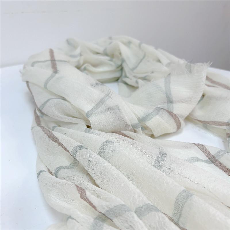 High Quality Autumn And Winter New 100% Wool Plaid Scarf Warm Shawl For Lady Winter Wool Scarves 95x200cm
