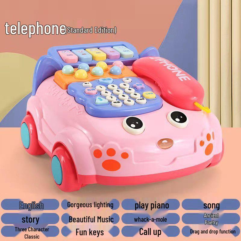 Baby Interactive Telephone Toy: Whack-a-Mole, Piano & Story Mode for Ages 0-3