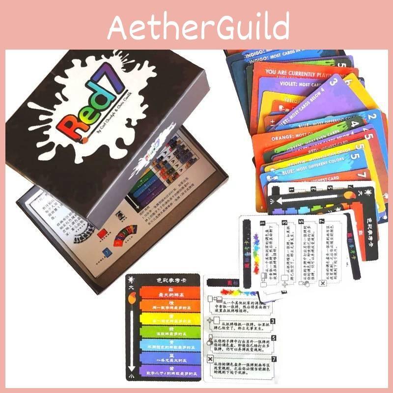 Red 7 Card Board Game Suitable For Daily Party And Family Members Interaction