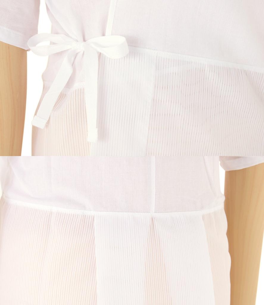 [SOUBIEN] Kimono Slip, White, Takashima Chijimi Fabric, Undergarment, Undershirt, Half-Undershirt, Petticoat, Kimono Slip, Japanese Clothing