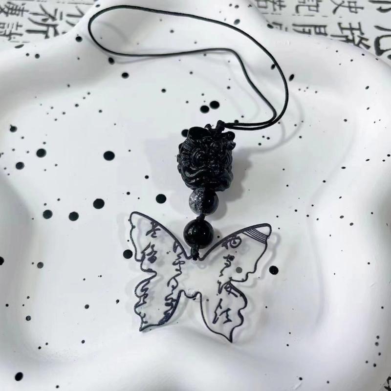 Ancient Han Costume Pendants Trendy Butterfly Phone Lanyard Adorable Butterflys Pendants for Phone Bag Keychain Camera