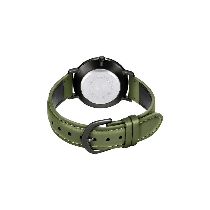 Casio CASIOSTANDARD Series Classic, Simple, Exquisite and Fashionable, Waterproof Green Leather Strap, Quartz Movement, Leather Strap, LTP-VT01BL-3B