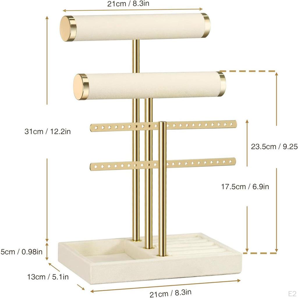 Schmuck Organizer Ohrring Aufsteller Stabil Mehrzweck Tablett Ständer für Zuhause Einzelhandelsauslagen