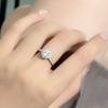 Dazzling Moissanite Flower Ring - 1.0ct, D Color, Eight Hearts & Arrows, S925 Silver with Pave Diamonds.