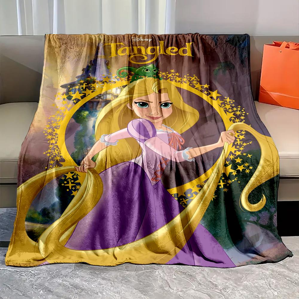 6 Sizes Beautiful Princess R-Rapunzel Print Blanket Bedroom Living Room Sofa Study Children's Room Decor Blanket Holiday Gifts
