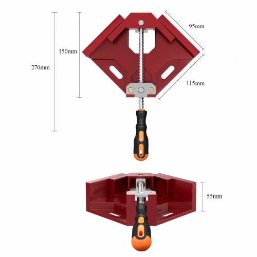 Aaskr 90 Corner Clamp/Right Angle Clamp, Aluminum Alloy Body, Adjustable Swing Jaw, Upgraded Steel Nut, Fixing Tool for Carpentry, Welding, Woodworki