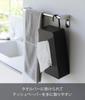Yamazaki Tower Hanging Tissue x D10 x Hook is Used Hanging Tissue Paper Box 1868 Case, Black, W13.5 H33.5cm (When Vertically), Rotatable, Cover,