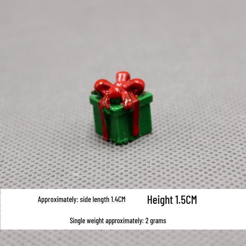 Mini Resin Christmas Gift Box Display Ornaments for Dollhouses and Birthdays