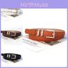 Fashion Womens Pu Leather Belt With Fine Alloy Buckle For Office And Outings