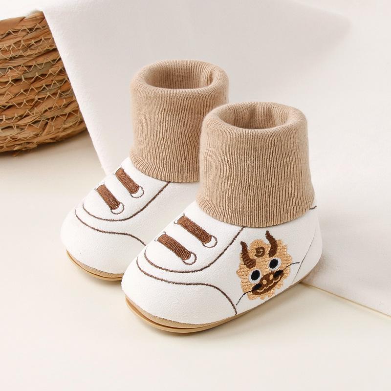 Soft Sole Baby Shoes, Spring & Autumn, 0-12 Months, Non-Slip Toddler Socks for Boys & Girls
