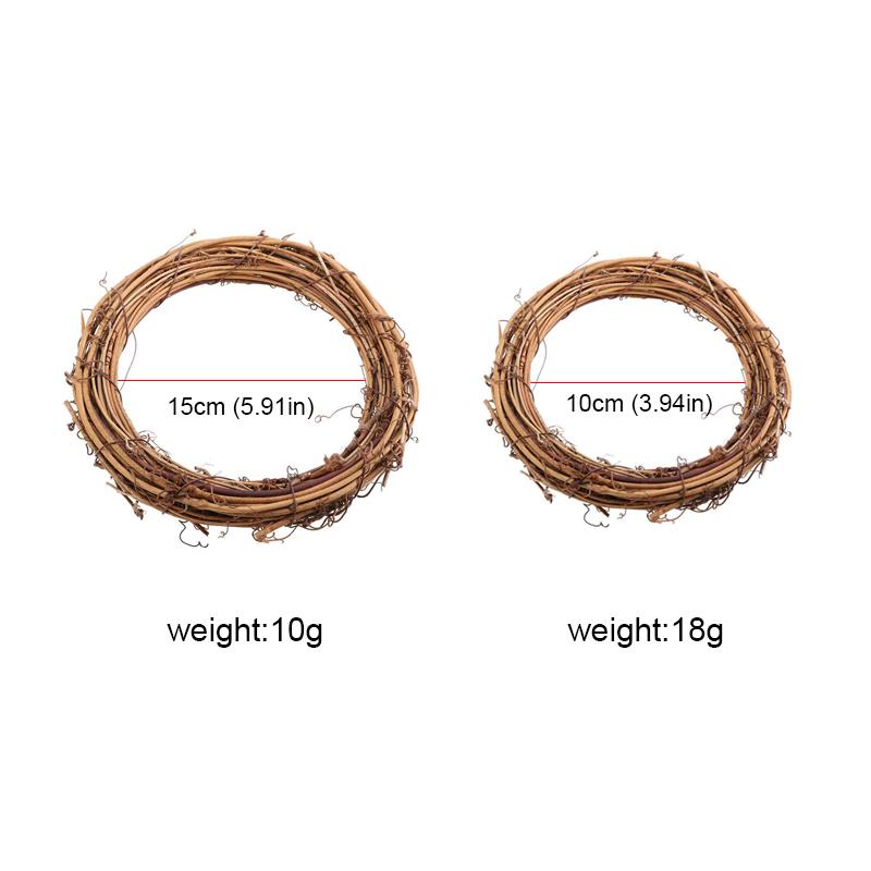 40cm Kulatý Přírodní Ratanový Věnec Vánoční Girlanda Závěsná Ozdoba DIY Věnec na Dveře Zeď Svatba Dekorace Domov Vánoční Párty Dekor