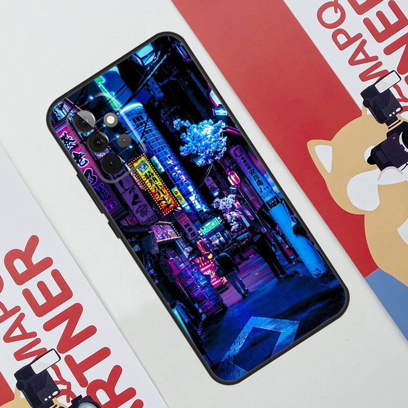 Japansk Nattstad Estetik Mobilskal För Samsung Galaxy A53 A33 A23 A13 A52 A32 A22 A12 A51 A71 A14 A24 A34 A54 A21S