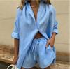 Womens Summer Casual Pants Set With Tie Detail For Office And Vacation