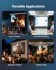 Motorized Projector Screen, 1829 mm 4:3 1080 HD Electric Projection Screen, Wall Mounted Projection Dispaly Projector with Remote Control, Automatic