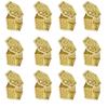 12PCS Hollow Candy Box Plastic Candy Case Container for Wedding Bridal Shower SuppliesGold