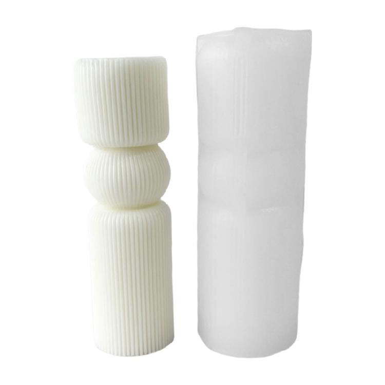 3D Cylinder Candle Mold Reusable Silicone Mold for Home Decorations Practical Aromatherapys Mould Jewelry Supplies