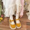 French ballet style white round head thick sole shallow mouth single shoes women's summer 2025 new with skirt height increase Mary Jane shoes