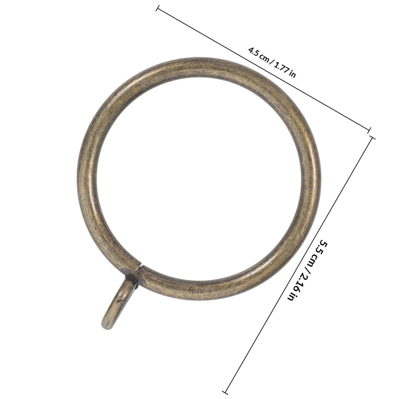 

20Pcs Metal Curtain Rings Eyelet Strong Vertical Horizontal Weight Capacity Easy Installation Removal Curtain Ring with Eyelet золотистый