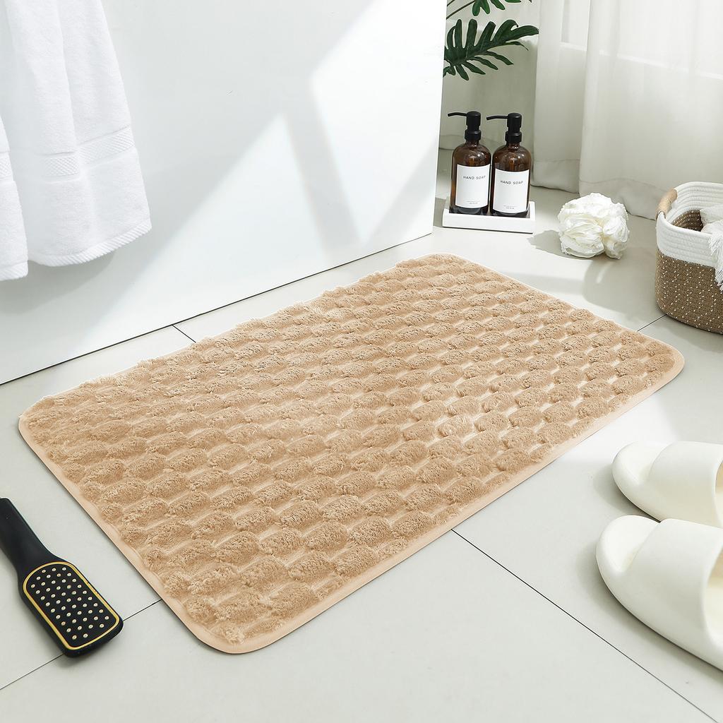 Badezimmerteppich-rutschfeste Badematte, ultraweicher Mikrofaser-Plüsch-Badezimmerteppich, saugfähiger Duschteppich, geeignet für Schlafzimmer us