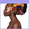 Turbante de Algodão Africano com Estampa Batik e Padrão Geométrico para Mulheres, Estilo Verão e Inverno