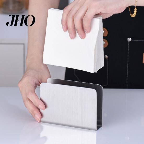 Tissue Holder Large Capacity Space Saving Stainless Steel Dispenser Dining Table Paper Napkin Storage Stand Household Supplies Rack