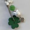 Lucky Four Leaf Clovers Phone Charm with Cute Rabbit Design Unique Fashion Accessory for Women and Students