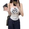 #French Spice Girl organza bow halter neck sling vest thin women spring and summer with chest pad