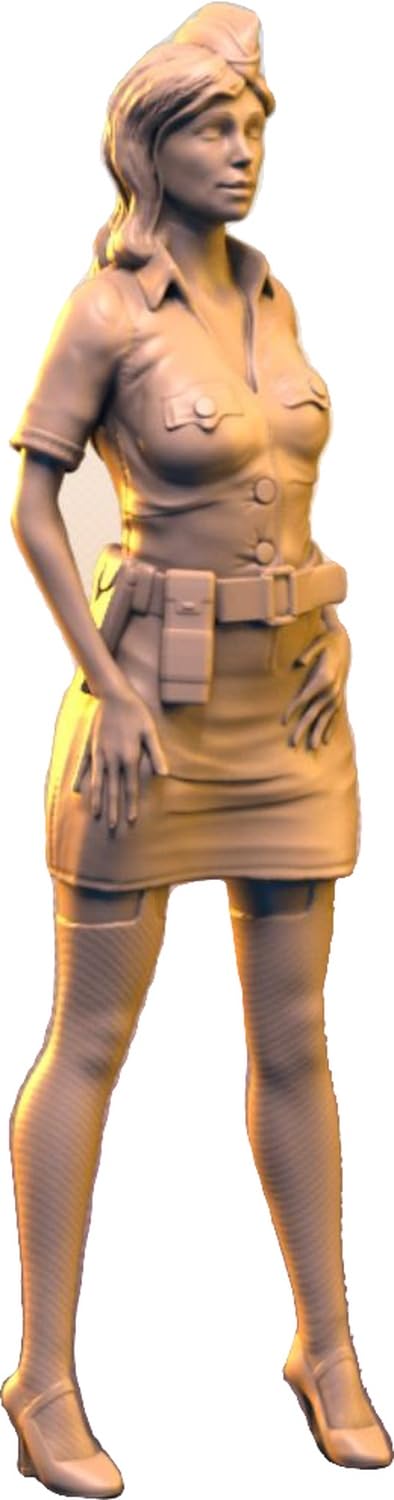 

IDAP Technology Military Girl Cap Standing Statue 3D Printer Kit 1/35 No.9 PD35423-9