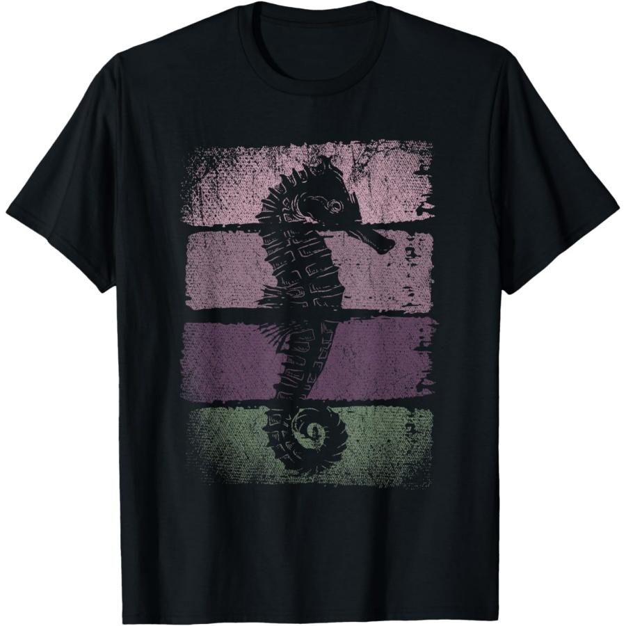 

Sea Creature Ocean Animal Sea Fish Retro Seahorse T-Shirt XXXXXL чорний